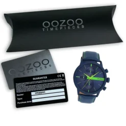 Oozoo Herren Armbanduhr Timepieces Analog Leder blau UOC11228