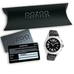 Oozoo Herren Armbanduhr Timepieces Analog Leder schwarz UOC3168A