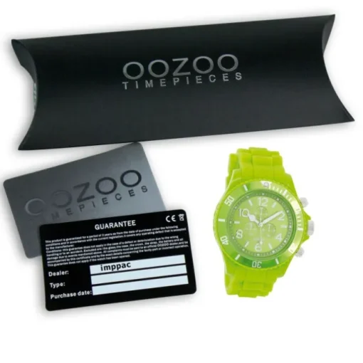 Oozoo Herren Armbanduhr Timepieces Analog Silikon grün UOC4835A