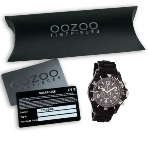 Oozoo Herren Armbanduhr Timepieces Analog Silikon schwarz UOC4839A