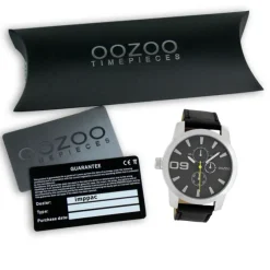 Oozoo Herren Armbanduhr Timepieces Analog Leder schwarz UOC6103A