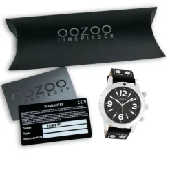 Oozoo Herren Armbanduhr Timepieces Analog Leder schwarz UOC6113A