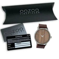 Oozoo Herren Armbanduhr Timepieces Analog Leder braun UOC9258A
