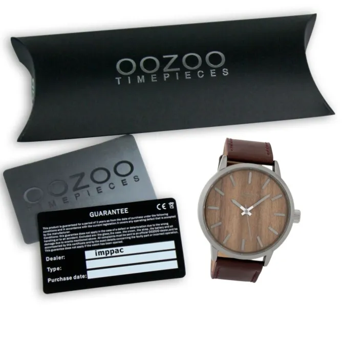 Oozoo Herren Armbanduhr Timepieces Analog Leder braun UOC9258A