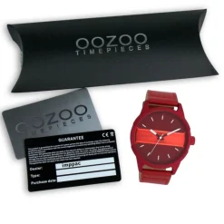 Oozoo Herren Armbanduhr Timepieces Analog Leder rot UOC11231