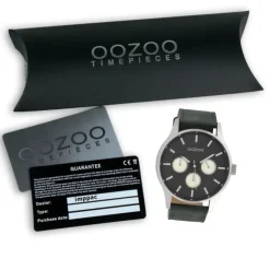 Oozoo Herren Armbanduhr Timepieces Analog Leder schwarz UOC10048
