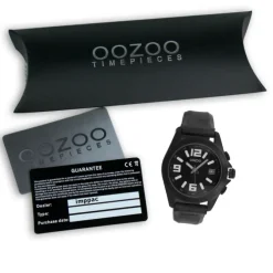 Oozoo Herren Armbanduhr Timepieces Analog Leder schwarz UOC3169A