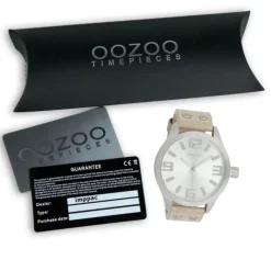 Oozoo Herren Armbanduhr Timepieces Analog Leder beige UOC1006A