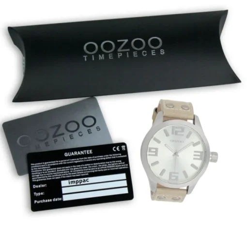 Oozoo Herren Armbanduhr Timepieces Analog Leder beige UOC1006A