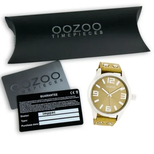 Oozoo Herren Armbanduhr Timepieces Analog Leder gelb UOC1055A