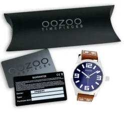 Oozoo Herren Armbanduhr Timepieces Analog Leder braun UOC1065A