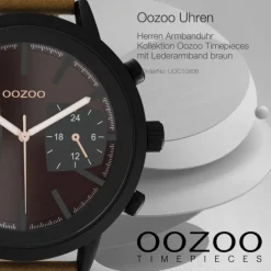 Oozoo Herren Armbanduhr Timepieces C10806 Analog Leder braun UOC10806
