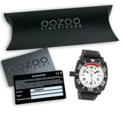 Oozoo Herren Armbanduhr Timepieces Analog Leder schwarz UOC2283A