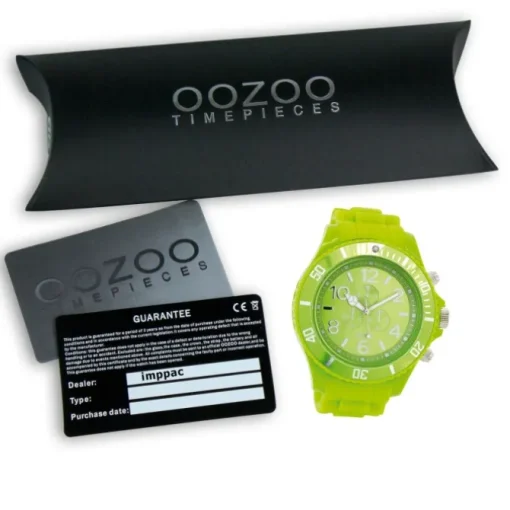 Oozoo Herren Armbanduhr Timepieces Analog Silikon grün UOC4825A
