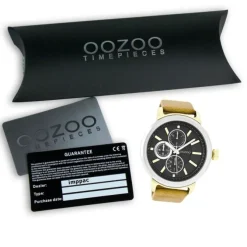 Oozoo Herren Armbanduhr Timepieces Analog Leder gelb UOC6065A