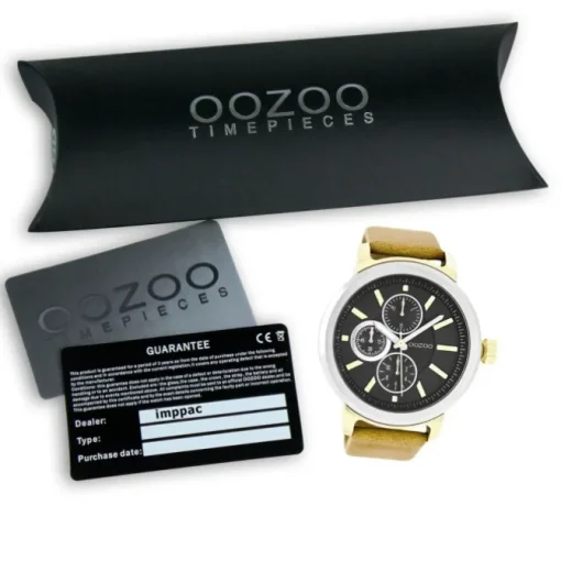 Oozoo Herren Armbanduhr Timepieces Analog Leder gelb UOC6065A