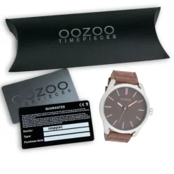 Oozoo Herren Armbanduhr Timepieces Analog Leder braun UOC7073A