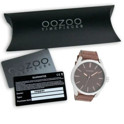 Oozoo Herren Armbanduhr Timepieces Analog Leder braun UOC7073A