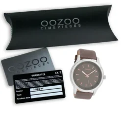 Oozoo Herren Armbanduhr Timepieces Analog Leder braun UOC7433A