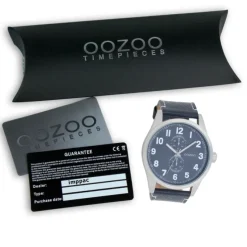 Oozoo Herren Armbanduhr Timepieces Analog Leder blau UOC8222A
