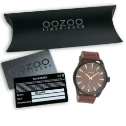 Oozoo Herren Armbanduhr Timepieces Analog Leder braun UOC8227A