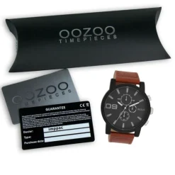 Oozoo Herren Armbanduhr Timepieces Analog Leder braun UOC11211
