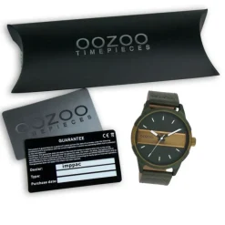 Oozoo Herren Armbanduhr Timepieces Analog Leder forest grün UOC11233