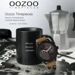 Oozoo Herren Armbanduhr Timepieces C10806 Analog Leder braun UOC10806
