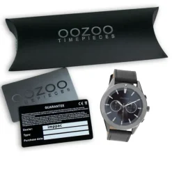 Oozoo Herren Armbanduhr Timepieces C10803 Analog Leder schwarz UOC10803