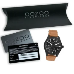 Oozoo Herren Armbanduhr Timepieces C11007 Analog Leder orange UOC11007