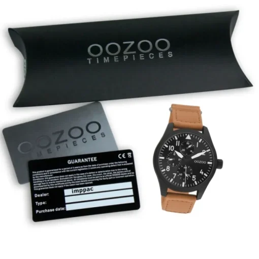 Oozoo Herren Armbanduhr Timepieces C11007 Analog Leder orange UOC11007