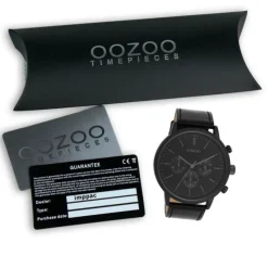 Oozoo Herren Armbanduhr Timepieces Analog Leder schwarz UOC11203