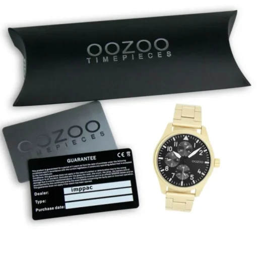 Oozoo Herren Armbanduhr Timepieces Analog Metallband gold UOC11507