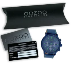 Oozoo Herren Armbanduhr Timepieces Analog Leder blau UOC11205