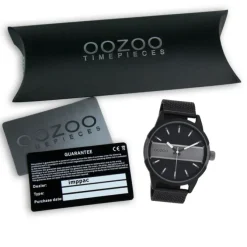 Oozoo Herren Armbanduhr Timepieces Analog Metall Mesh schwarz UOC11109