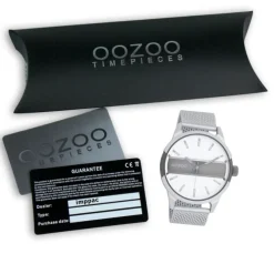 Oozoo Herren Armbanduhr Timepieces Analog Metall Mesh silber UOC11105