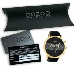 Oozoo Herren Armbanduhr Timepieces C10516 Analog Leder schwarz UOC10516