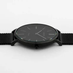 Oozoo Herren Armbanduhr Ultra Slim C9933 Quarz Stahl schwarz UOC9933