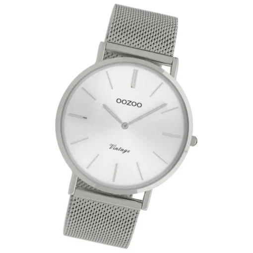 Oozoo Herren Armbanduhr Vintage Series C9905A Analog Edelstahl silber UOC9905A