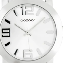 Oozoo Kinder Jugend Armbanduhr JR200 Analog Leder silber UOJR200