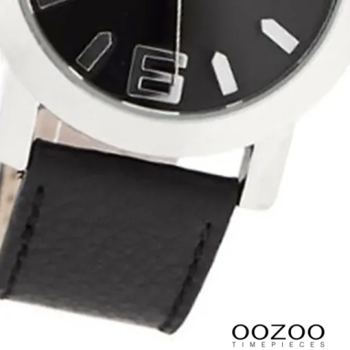 Oozoo Kinder Jugend Armbanduhr JR204 Quarzwerk Leder schwarz UOJR204