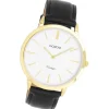 Oozoo Unisex Armbanduhr OOZOO Vintage Series Analog Leder schwarz UOC20386