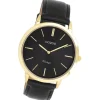Oozoo Unisex Armbanduhr OOZOO Vintage Series Analog Leder schwarz UOC20389