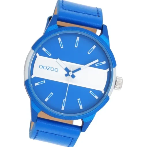 Oozoo Unisex Armbanduhr OOZOO Timepieces Analog Leder blau UOC11442