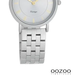 Oozoo Unisex Armbanduhr OOZOO Vintage Analog Edelstahl grau UOC20374