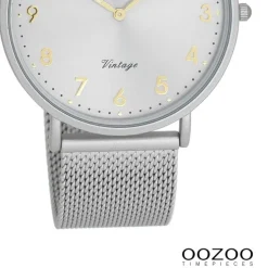 Oozoo Unisex Armbanduhr OOZOO Vintage Series Analog Metall grau UOC20379