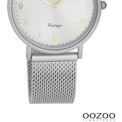 Oozoo Unisex Armbanduhr OOZOO Vintage Series Analog Metall grau UOC20381