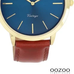 Oozoo Unisex Armbanduhr OOZOO Vintage Series Analog Leder braun UOC20388