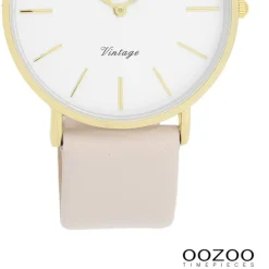Oozoo Unisex Armbanduhr OOZOO Vintage Series Analog Leder beige UOC20392
