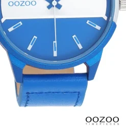 Oozoo Unisex Armbanduhr OOZOO Timepieces Analog Leder blau UOC11442